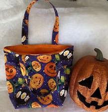 Handmade Halloween Trick or Treat Bag Tote Bag Halloween Candy Bag