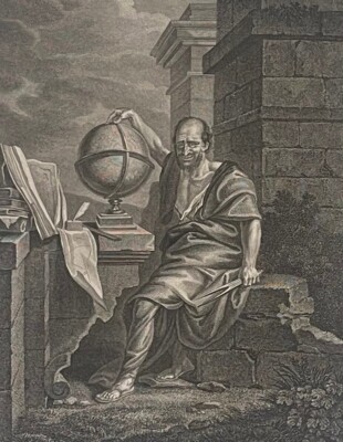 José De Ribera 1591-1652 Demokrit Philosoph Graveur Patas 1786 Graveur Lorieux