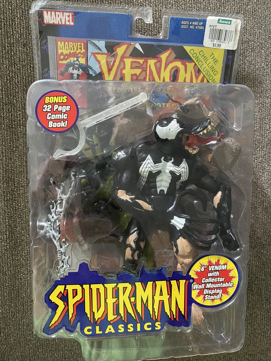 Spider-Man Classics 6” Venom w/ Stand & Book Marvel Toy biz