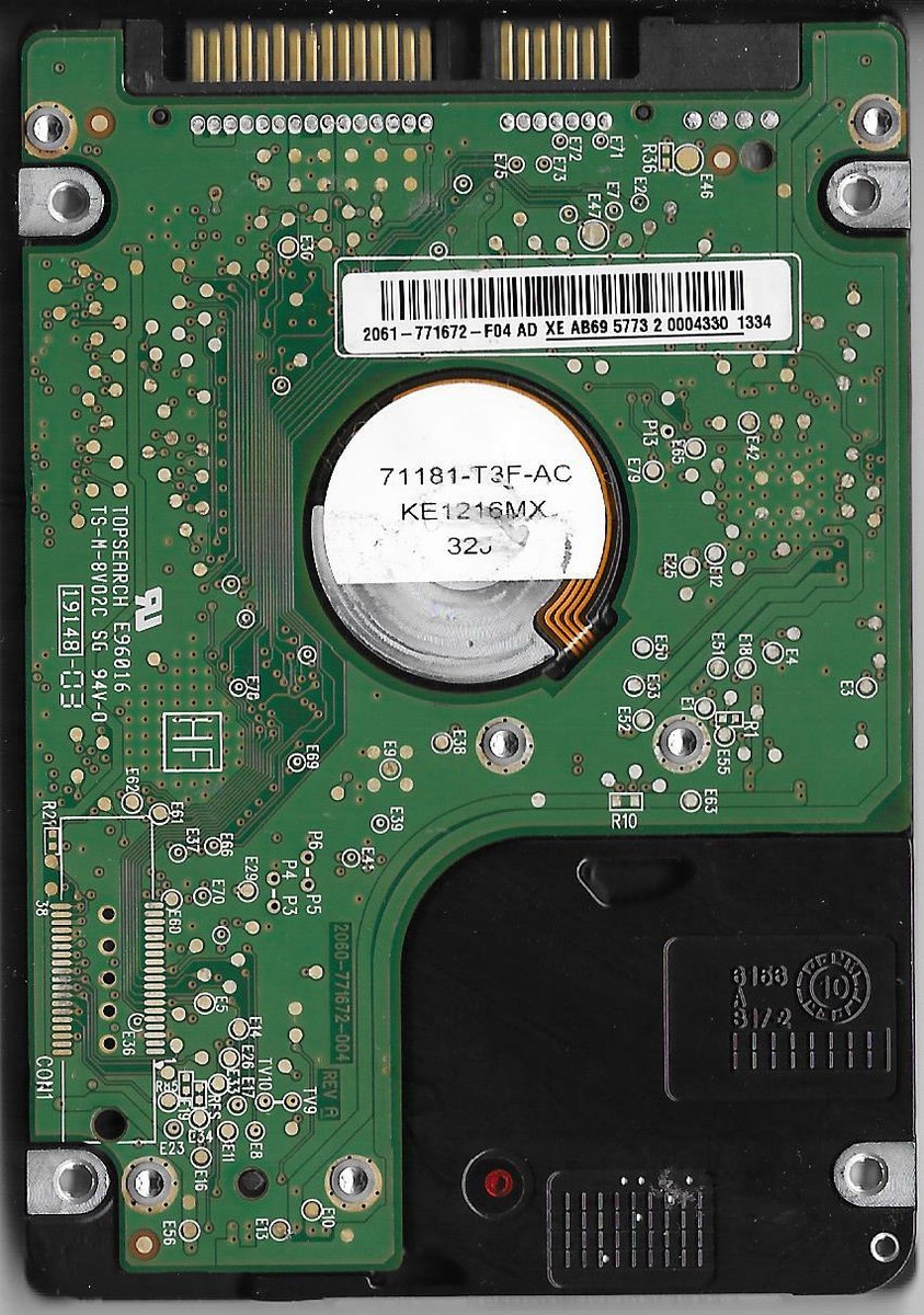 WESTERN DIGITAL WD1600BEVT-22A23T0 160GB SATA HARD DRIVE DCM