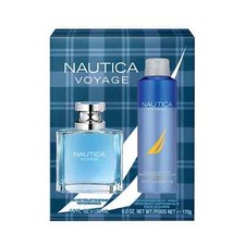 Nautica Voyage Gift Set for Men - 1.6oz Eau De Toilette Spray  6.0 oz Body Spr