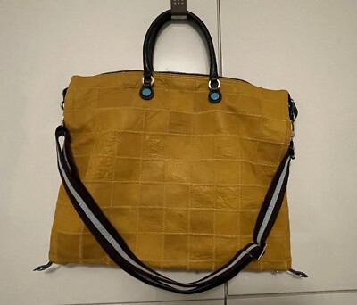 Tasche GABS G43 (G3) L Patch gelb Leder (wandelbar, convertible, Transformer)