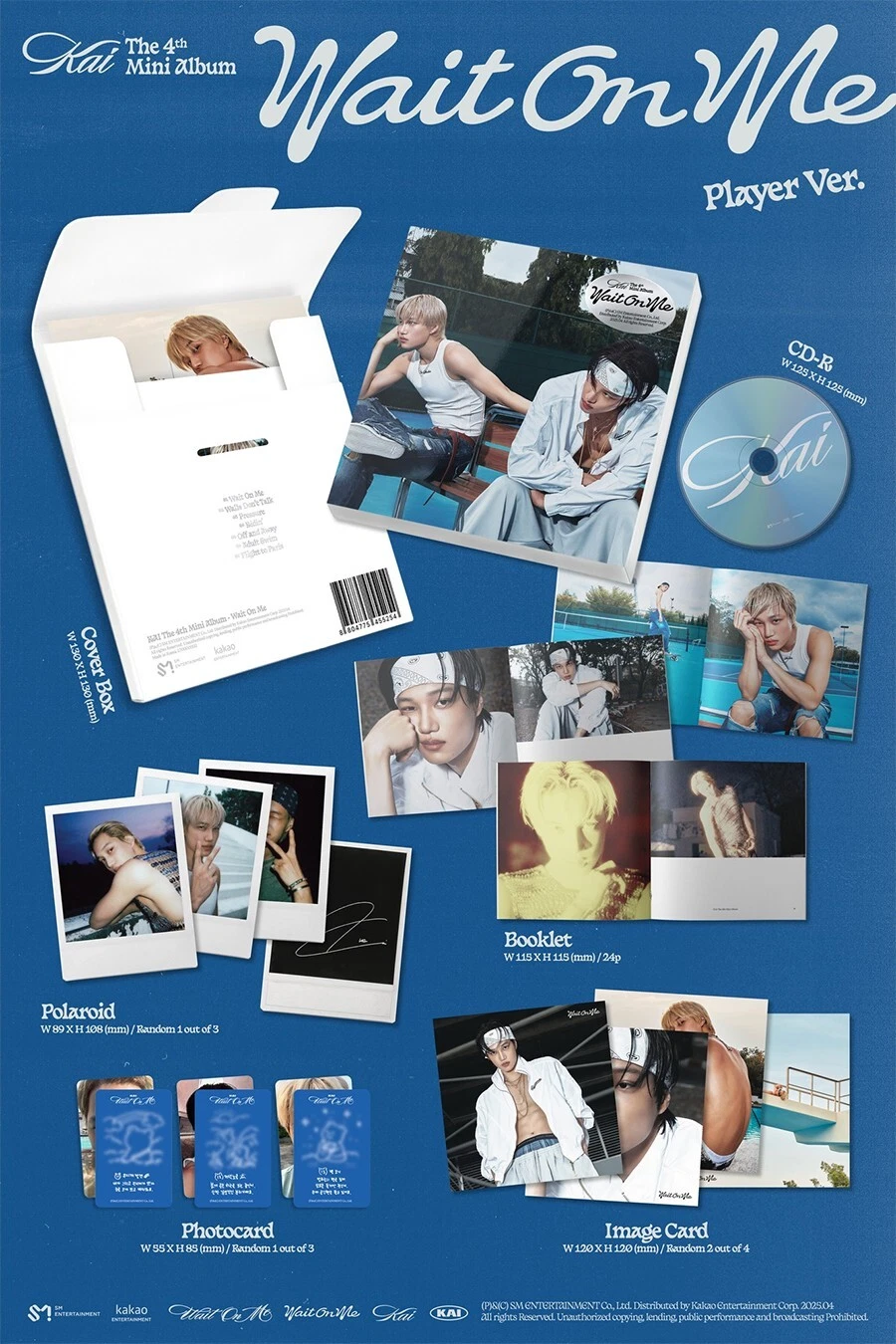 EXO KAI [WAIT ON ME] 4th Mini Album PLAYER Ver/CD+Photo Book+2