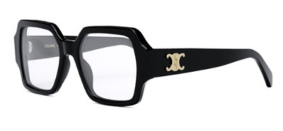 Celine TRIOMPHE CL50131I 001 Shiny Black/Clear Women's Eyeglasses