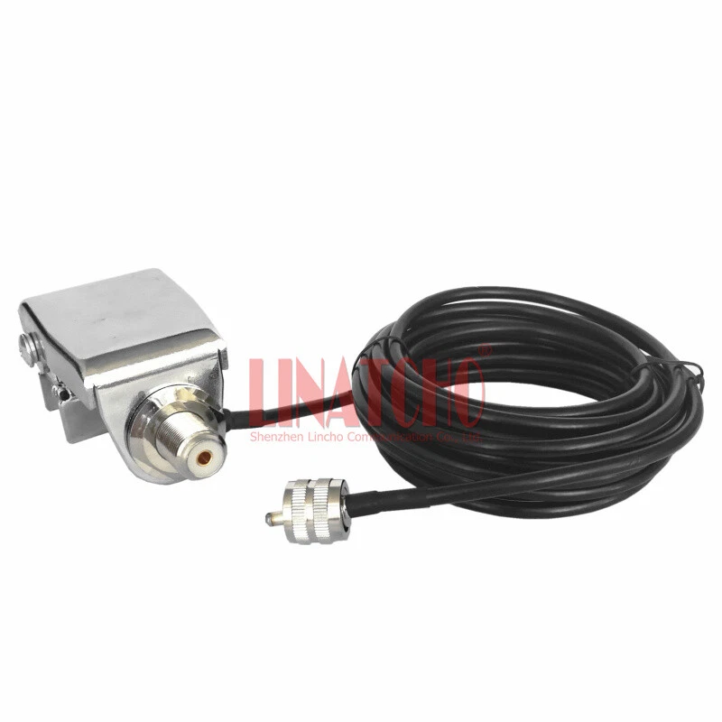 Car Dump Truck Antenna Universal Bracket 5 Meters Cable PL259 UHF M Connector - Image 4 of 4