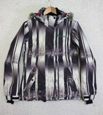 Rossignol Ski /snowboarding Hooded Jacket - Night N Day Pattern Women's Size 14