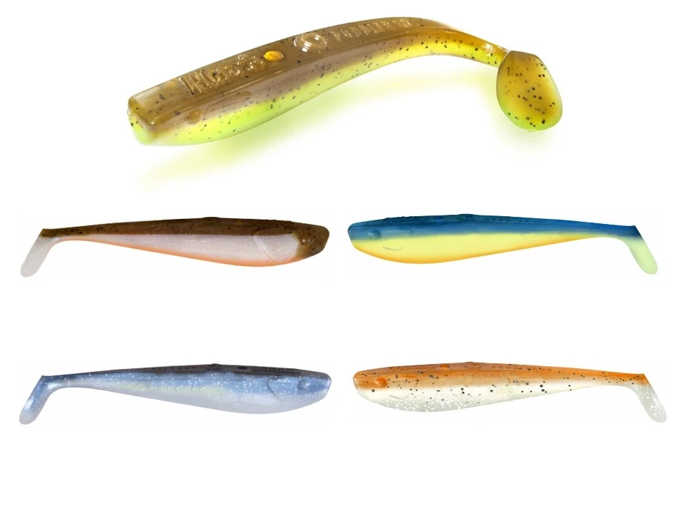 Mann's Q-Paddler 8cm 3,5g 5pc Leurres souples COULEURS - Photo 1/1