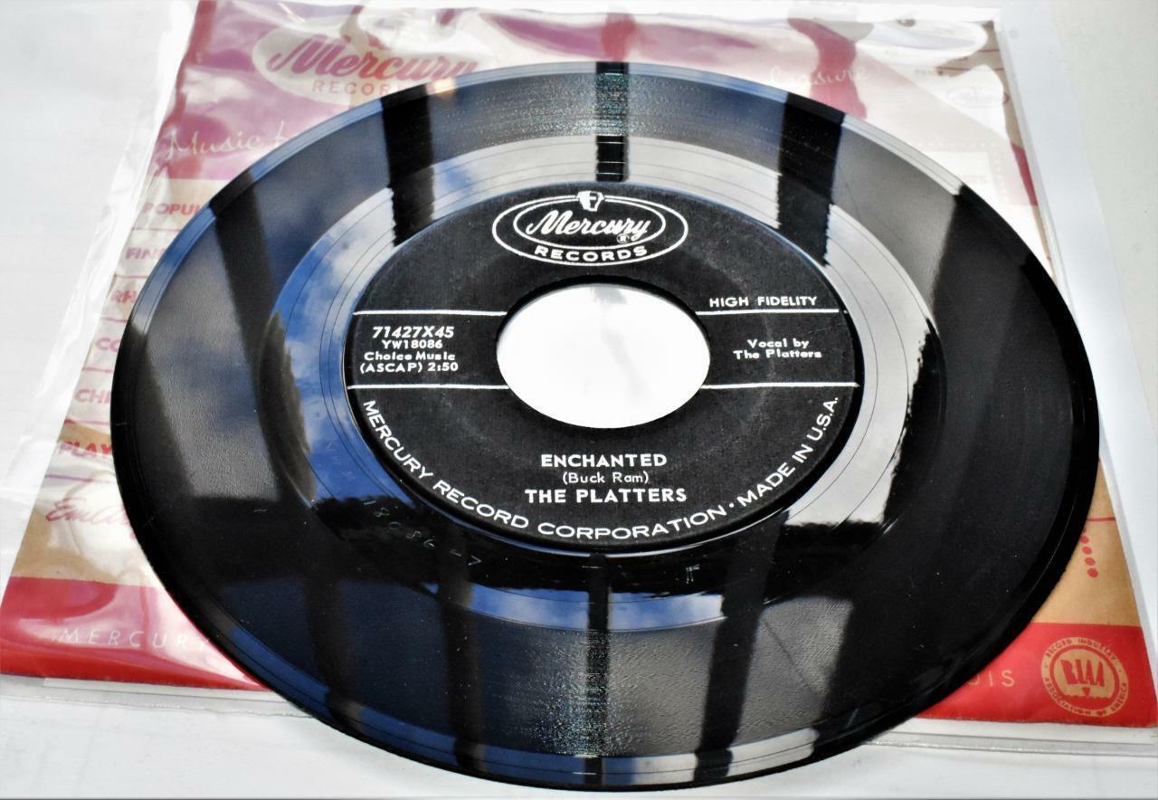 The Platters Enchanted / Sound & Fury '59 Mercury 71427 R&B Pop Doowop 45rpm VG+