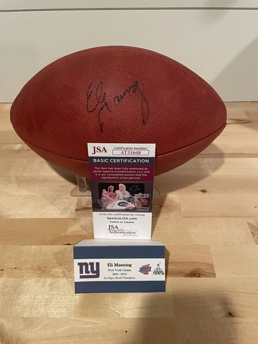 Eli Manning Autographed NFL Official "The Duke" Football with JSA COA