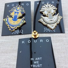 Pin's Folies ❤️2 French Vintage Enamel Lyonel Kouro Art Large and splendid pins