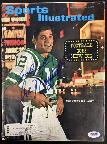 Joe Namath Signed Sports Illustrated 7/19/65 Rookie Cover Auto Broadway PSA/DNA