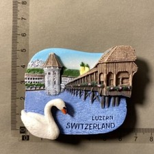 Switzerland Luzern Tourist Travel Gift Souvenir Swan 3D Resin Fridge Magnet