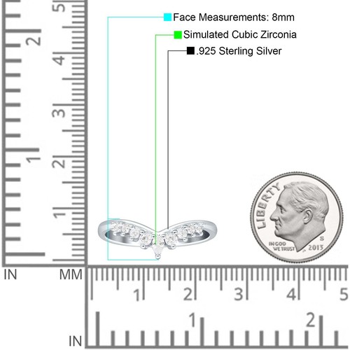 Tropfenring geschwungen Band Verlobung Birnenschliff CZ 925 Sterlingsilber 8 mm - Bild 4 von 12