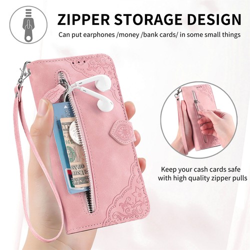 Magnetic Zipper Wallet Case Cover For Moto G Stylus 5G 2025/ Edge (2025)/G 2025 - Picture 5 of 45