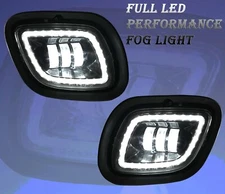 QSC LED Fog Lights Black Housing w/ LED Halo for Freightliner Cascadia 08-17