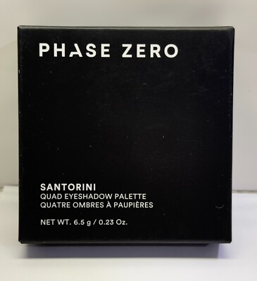 PHASE ZERO MAKE UP Quad Eyeshadow Palette in Santorini 4 Neutral Shades NIB