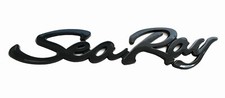 1x Sea Ray Searay SCRIPT Emblem Badge Letters Boat Self-Adhesive（Gloss Black）