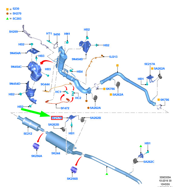 FORD TRANSIT CUSTOM MK1 Exhaust Pipe Mounting Bracket 1774538 NEW  