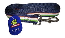 Top Paw Dog Pet Leash 1' x 6' ft 2.5cm x 1.8M Large Chain Clip Blue Green 21L