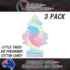 Little Trees Air Freshener Cotton Candy x 3 (3 Pack), Car Truck Taxi Home Office