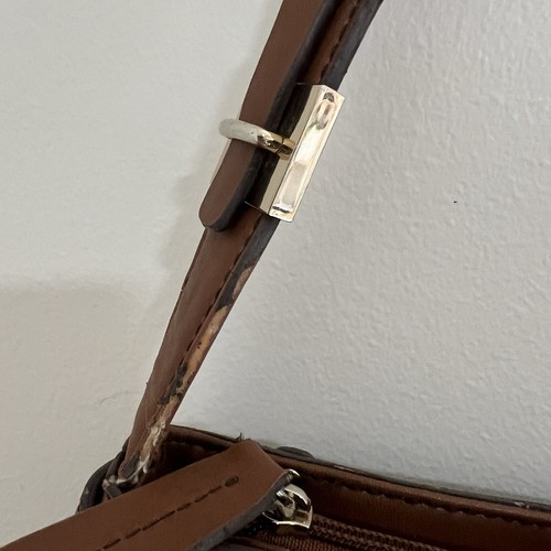 Etienne Aigner Brown and Taupe Shoulder Bag - Picture 10 of 12