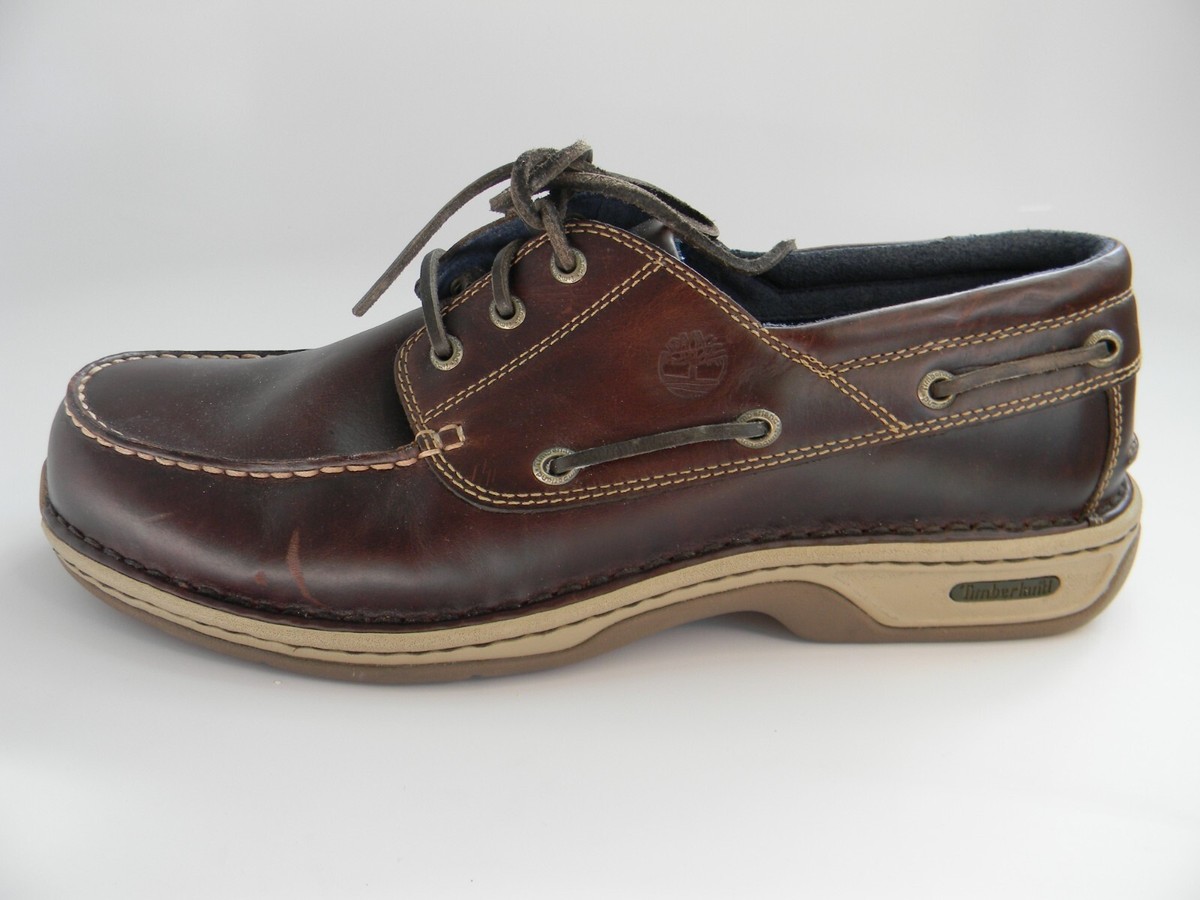 New Mens Timberland Smart Comfort System Brown Leather Upper Shoes Size 