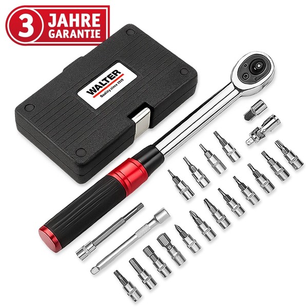 Walter Fahrrad DrehmomentschlüSsel Set 2–24 Nm –21-Tlg Werkzeugset Ratsche 2 Rad-image
