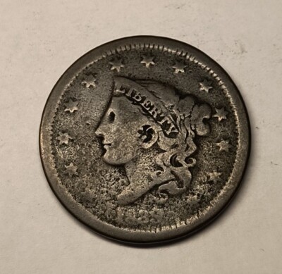 ちぇる　38 1839 Large Cent - Head of '38 US Coin American Penny Currency Old