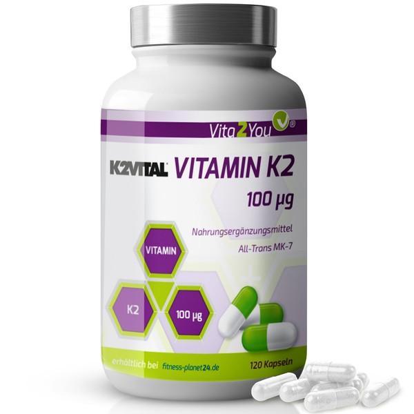 Vita2You Vitamin K2 - 100µG - 120 Kapseln - K2VITAL - Menaquinon MK-7-image