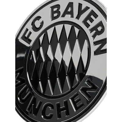 FC Bayern München Chrome Logo 3D Aufkleber Sticker Auto Chrom Doming silber FCB