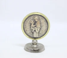 Catholic religious item, Saint Anthony of paduva medallion, large, catholic -A9