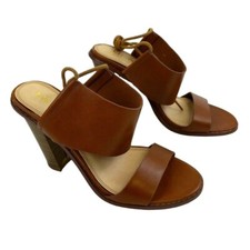 Liliana Womens Tie-up Heels Brown Shoes Ankle Gladiator Strappy Wrap Size 7