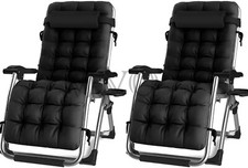 Image of Luxury Extra Wide Zero Gravity Reclining Chairs with Deluxe Cushions, Adjustable