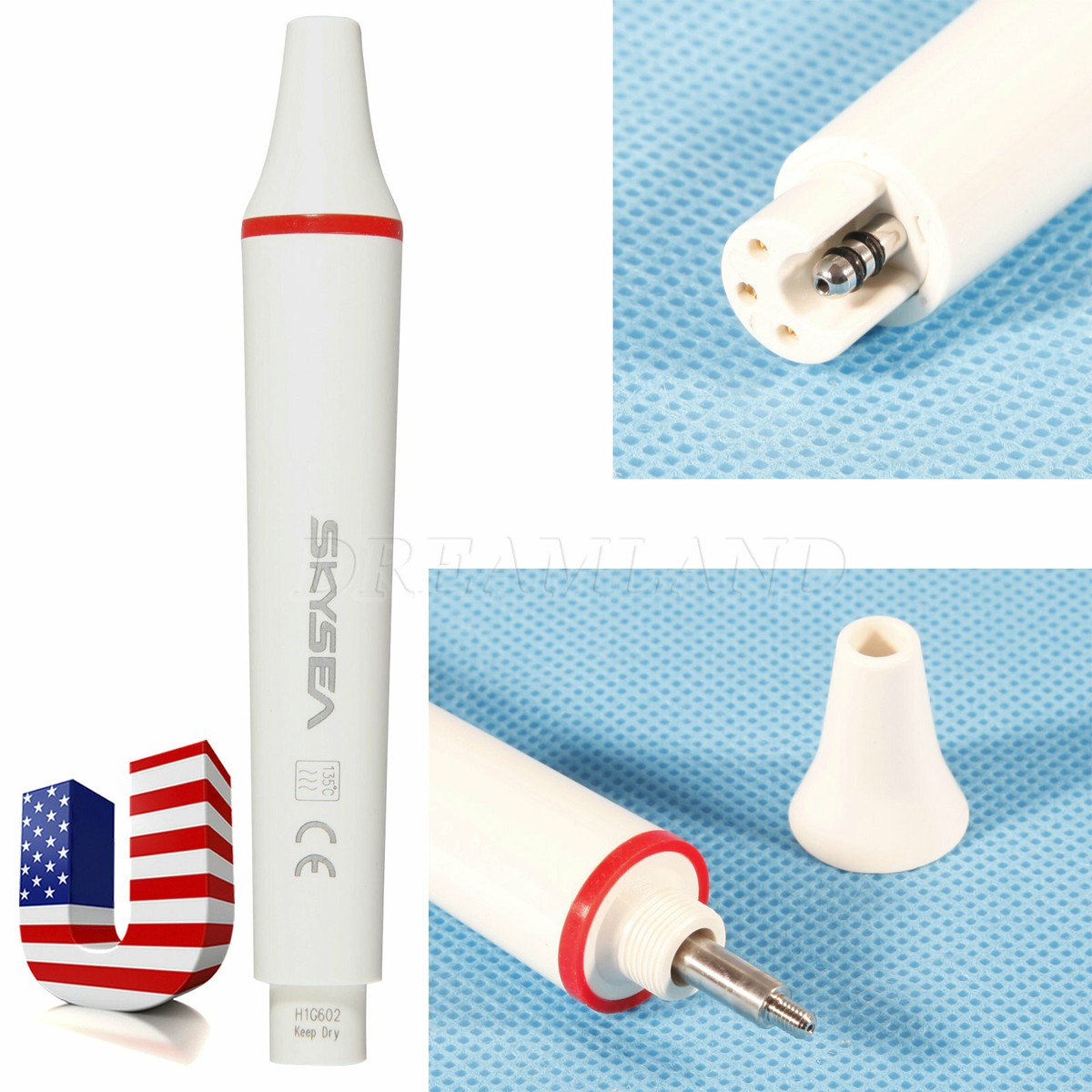 SEASKY Dental Ultrasonic Piezo Scaler Handpiece Tips fit EMS
