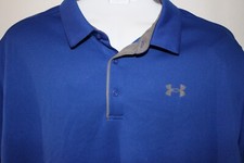 UNDER ARMOUR BLUE S/S PERFORMANCE POLO SHIRT SZ:XXL 2XL 2X NWT