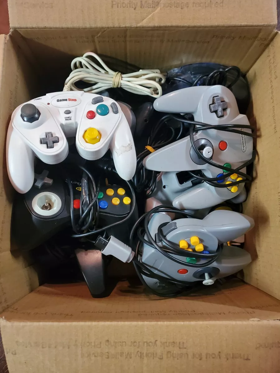 Nintendo 64 N64 Controller Lot broken for parts. Official and third party