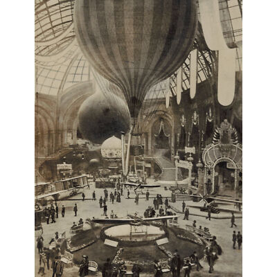 Balloon Aircraft Exposition Paris Vintage Photograph Huge Wall Art Poster Print