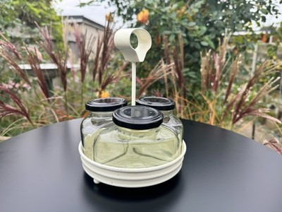 Glasgefäß Träger Trio Retro Landhaus Kern Küche Gewürz - für Projekt