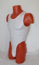 Men Thong Leotard 150-03 White Spandex Size S