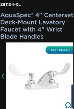 Zurn Z81104-XL 4  Centerset Deck-Mount Lavatory Faucet W/ 4  Wrist Blade Handles