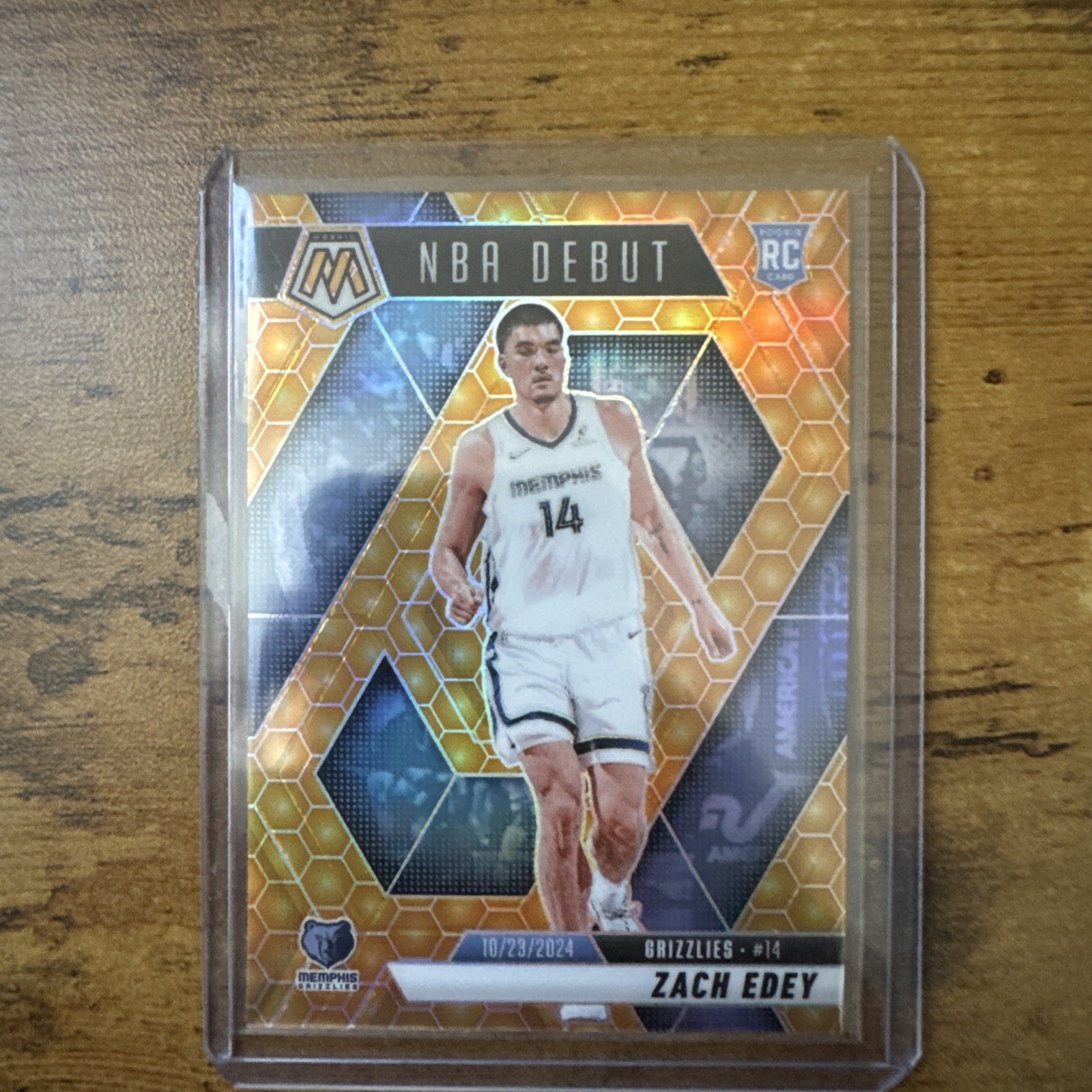 ZACH EDEY 2024-25 MOSAIC NBA DEBUT ROOKIE HONEYCOMB PRIZM SSP B RC Q5537