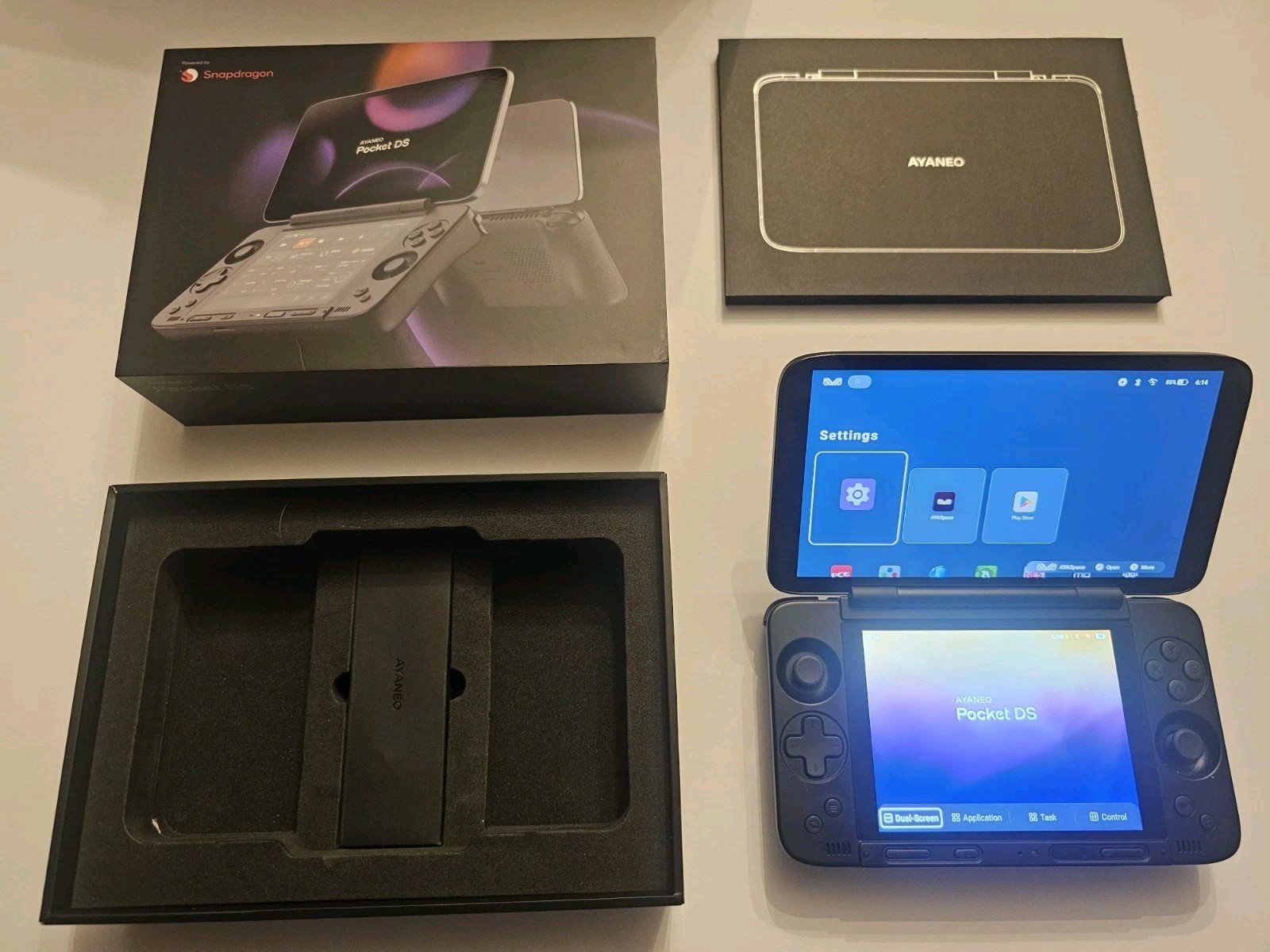 Ayaneo Pocket DS Snapdragon G3x Gen 2 Gaming Platform Shadow Black 8gb Ram 128gb
