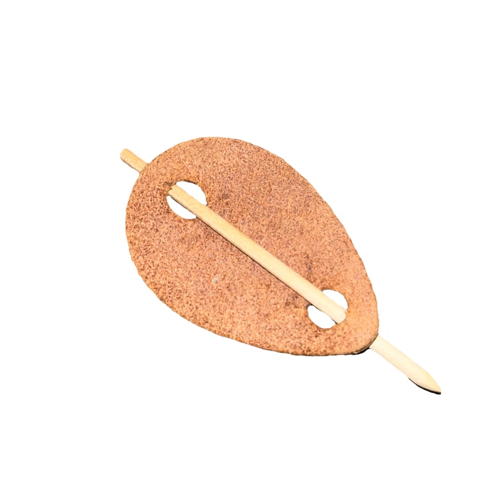 Palo de pelo vintage de cuero azul escandinavo Foto 3 de 3