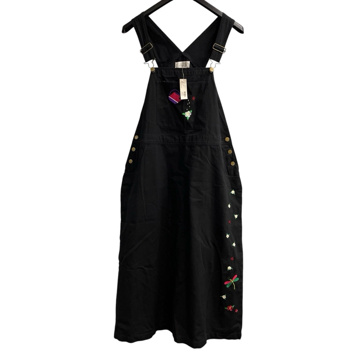 Denim Dresses Black Overall Dress for sale | eBay