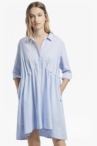 Women French Connection Dress Blue Polyester 36