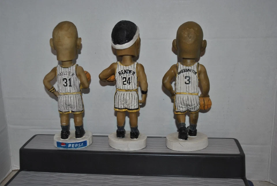 De colección Bobblehead SGA LOTE/3 NBA Indiana Pacers Ai Harrington 3 Bender 24 Miller 31 Foto 3 de 4