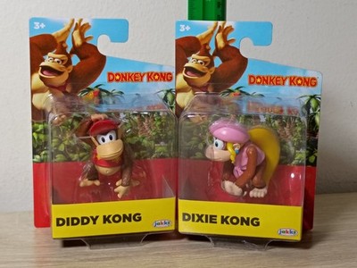 *FREE SHIP* DIXIE + DIDDY KONG Super Mario World of Nintendo Jakks Donkey Kong