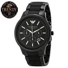 EMPORIO ARMANI AR1451 LUXURY BLACK DIAL CERAMIC MENS WATCH