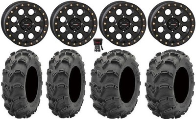 System 3 SB-7 14'' Wheels Black (4+3) 27'' Mud Lite XL Tires Renegade Outlander