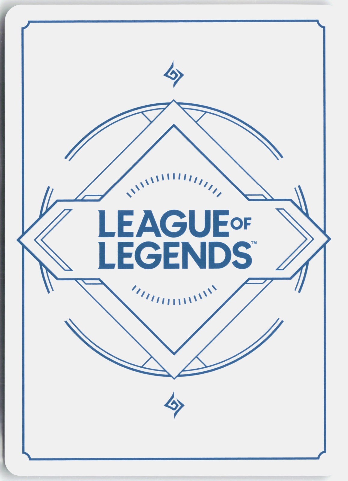 White foil League of Legends card with blue angular border, central graphic, and text “R04a” at bottom.